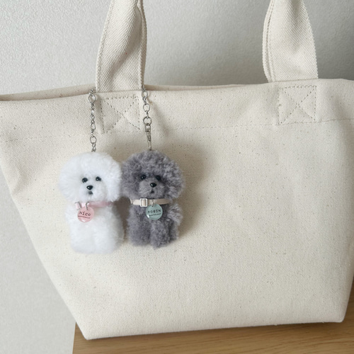 受注製作】ペアセット/ トイプードル バッグチャーム おもちゃ・ペット