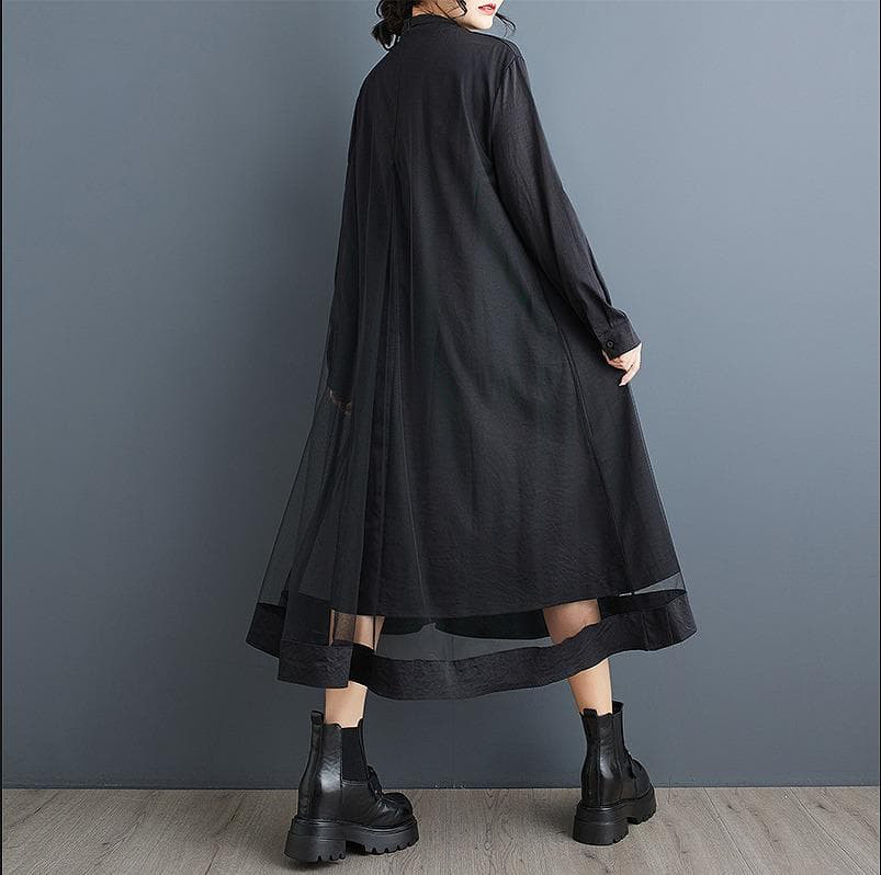 大きいサイズ ワンピース　シアー　レディース シアー　秋冬　春 新品 長袖