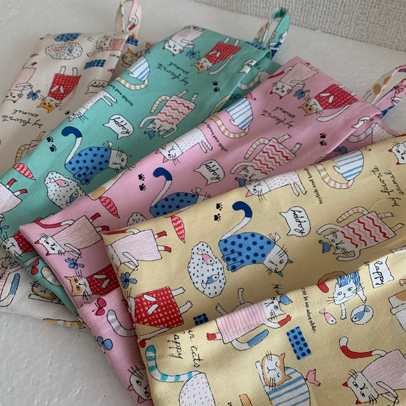 エコティッシュカバー☆マスクストッカー♪ハッピーにゃんこ♪4カラー 6枚目の画像