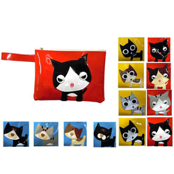 猫柄 パッチワーク ポーチ 猫顔 ポーチ nekohati 通販 589573｜Creema