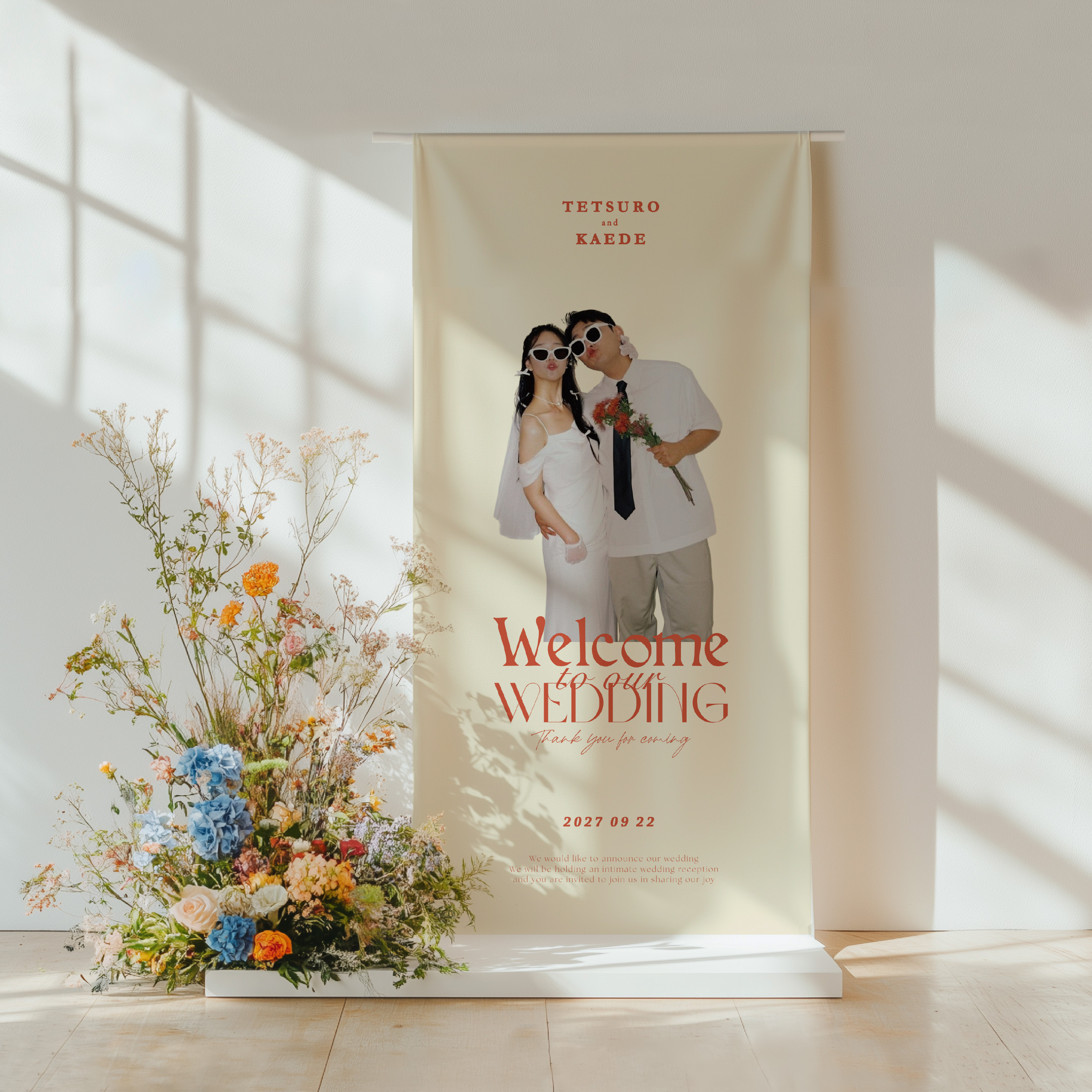 ウェディング タペストリー｜選べるカラー｜結婚式