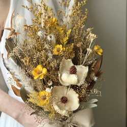 前撮り ウェディングブーケ ドライフラワー｜ロケーションフォト