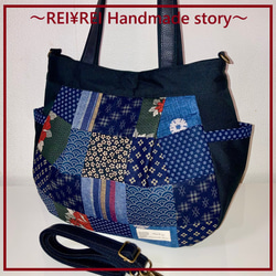 新作！トートバッグ♡3WAY♡USEDデニム♡ショルダー紐付き トート