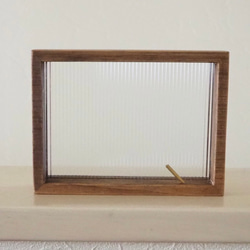 レトロなステンドグラスの冬パネル 4枚目の画像