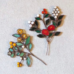 レトロなステンドグラスの冬パネル 9枚目の画像