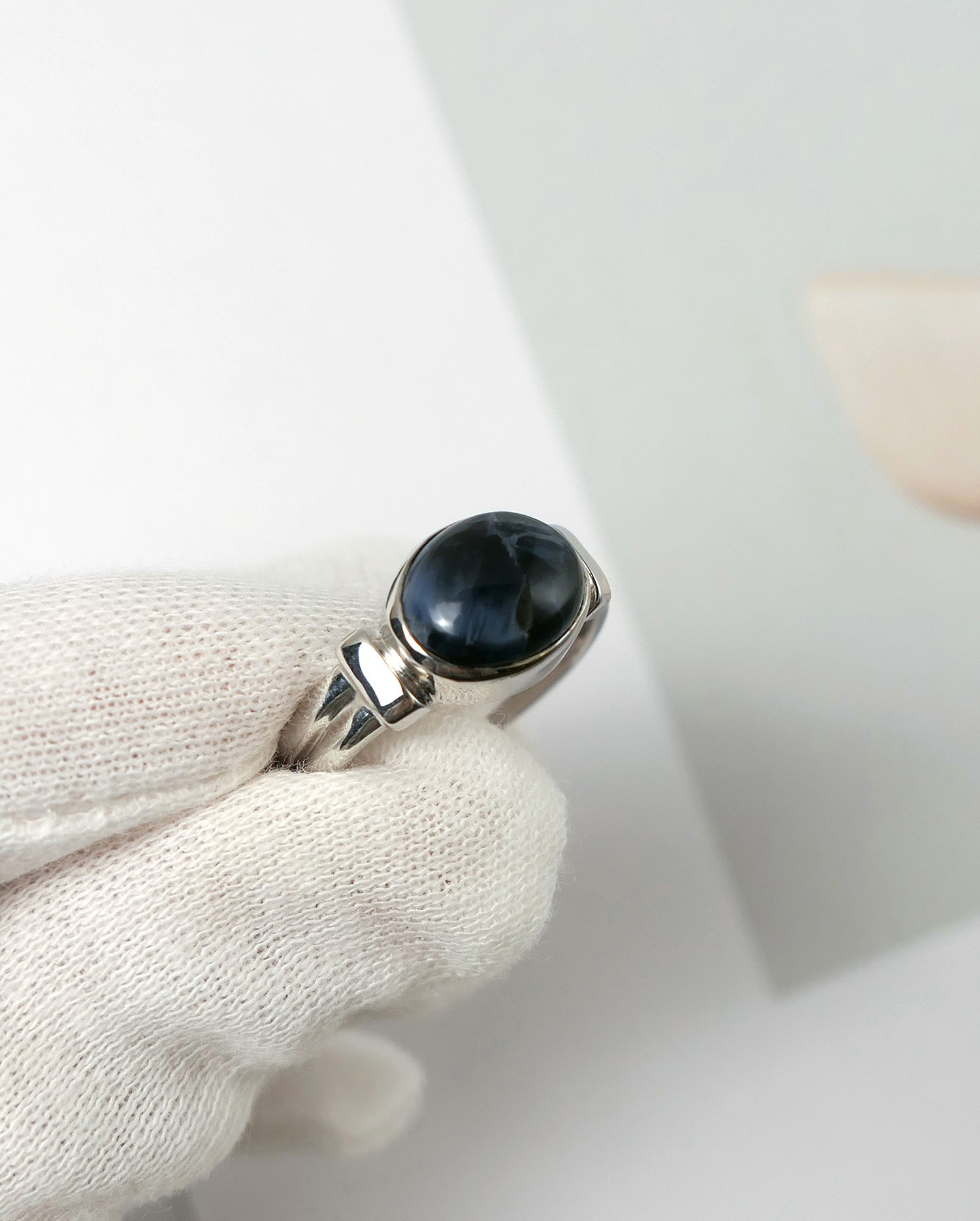 RINGS | 天然石 ダブルドームストーンリング [ブルーピーターサイト] R0049