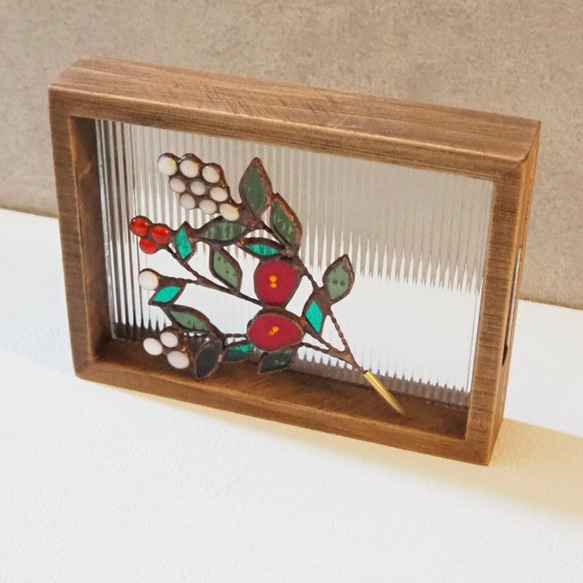 レトロなステンドグラスの春パネル 6枚目の画像