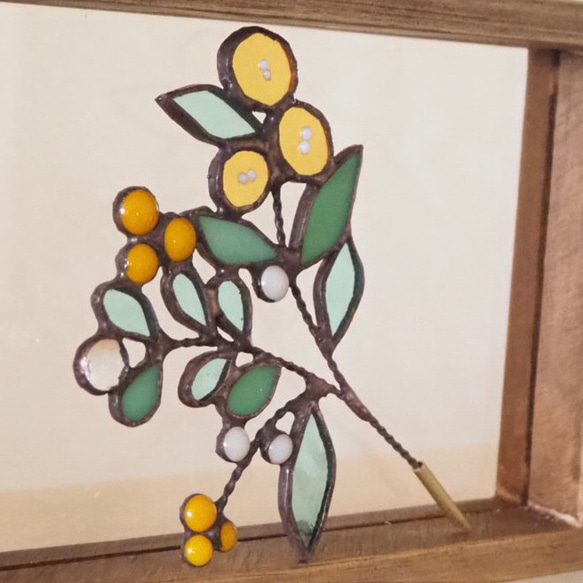 レトロなステンドグラスの春パネル 7枚目の画像