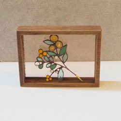 レトロなステンドグラスの春パネル 3枚目の画像