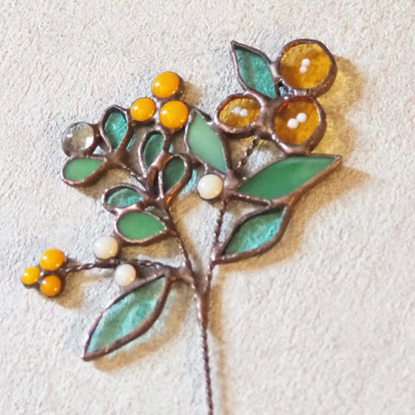 レトロなステンドグラスの春パネル 10枚目の画像