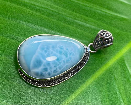 ドミニカ共和国産ラリマー】オリジナルデザイン☆ペンダントトップ