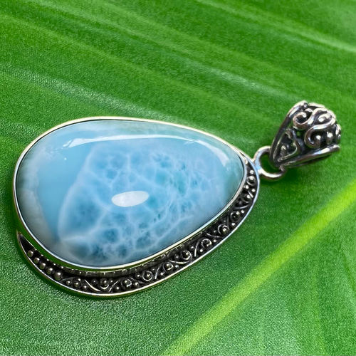 ドミニカ共和国産ラリマー】オリジナルデザイン☆ペンダントトップ