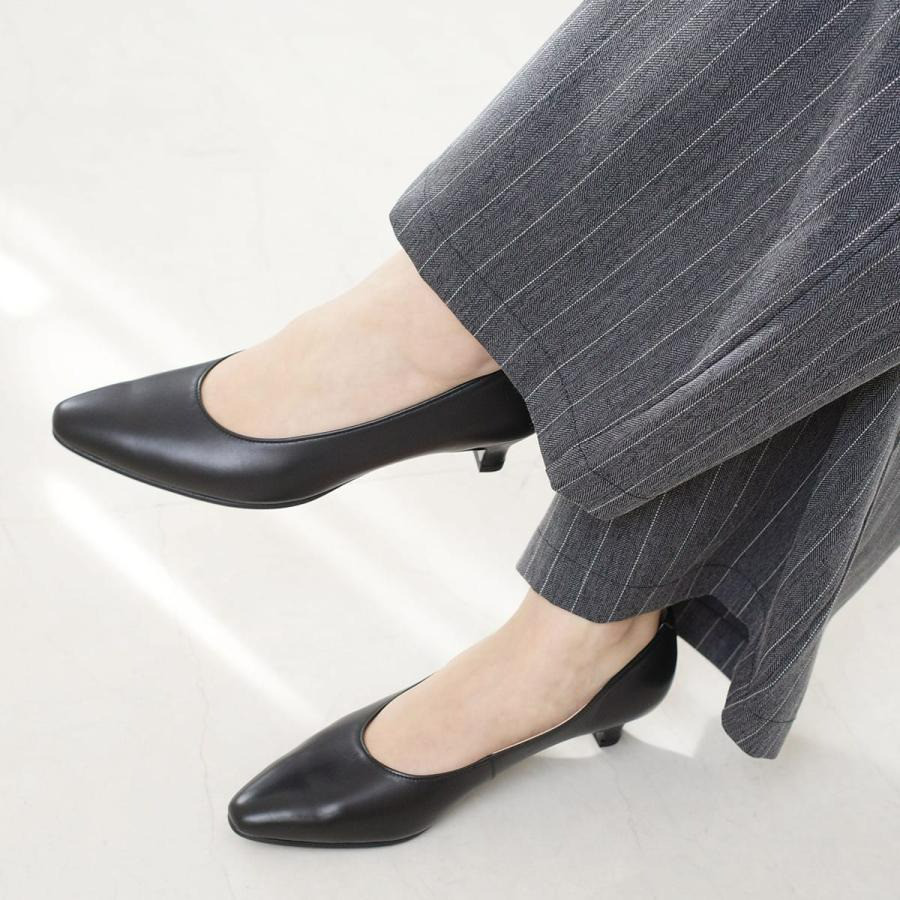 【新作】 きめ細かく滑らかな表面と柔らかさが特徴　スクエアトゥパンプス 日本製 / PO1100