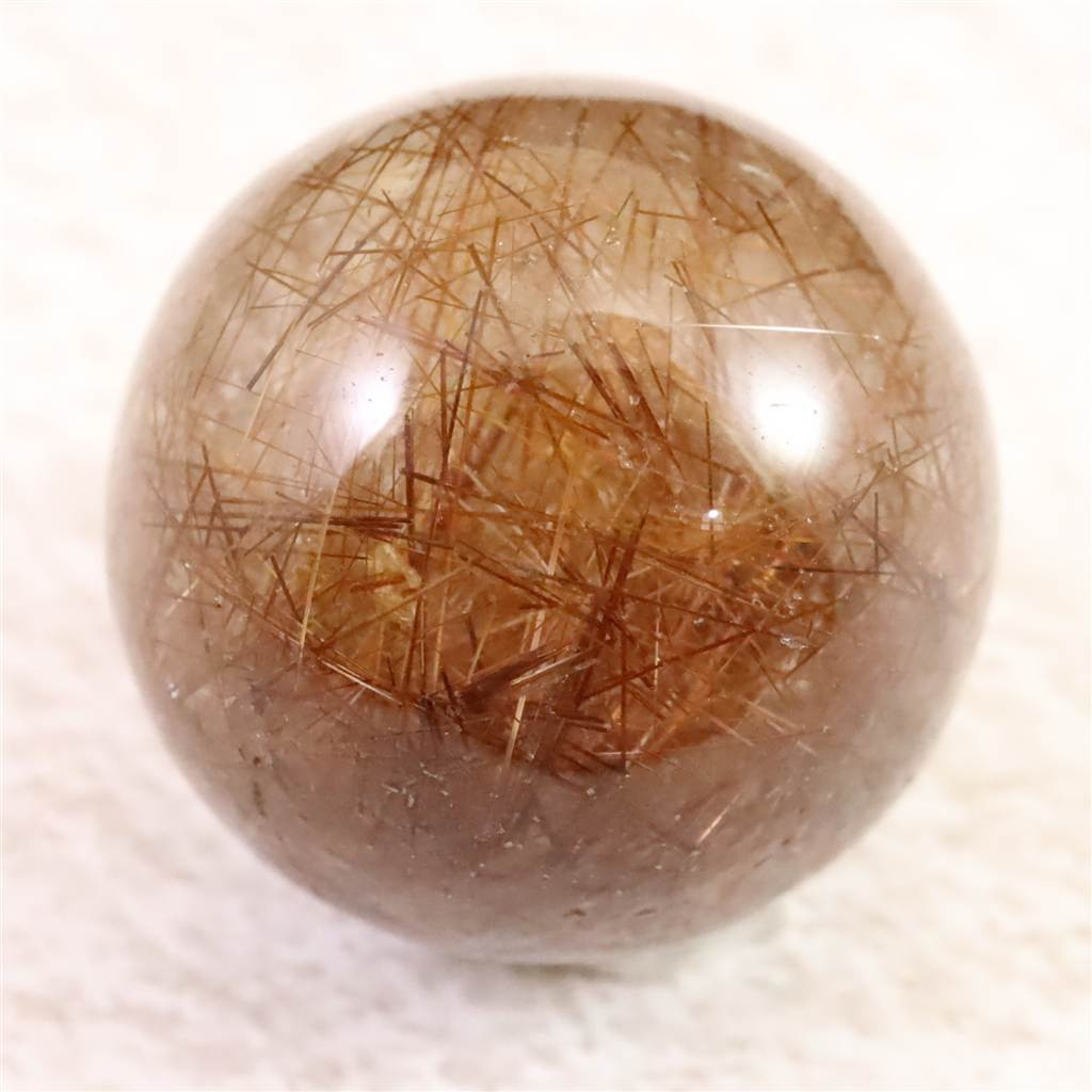 レッドブロンズルチルクォーツ　25mmスフィア 23.4g  #12856