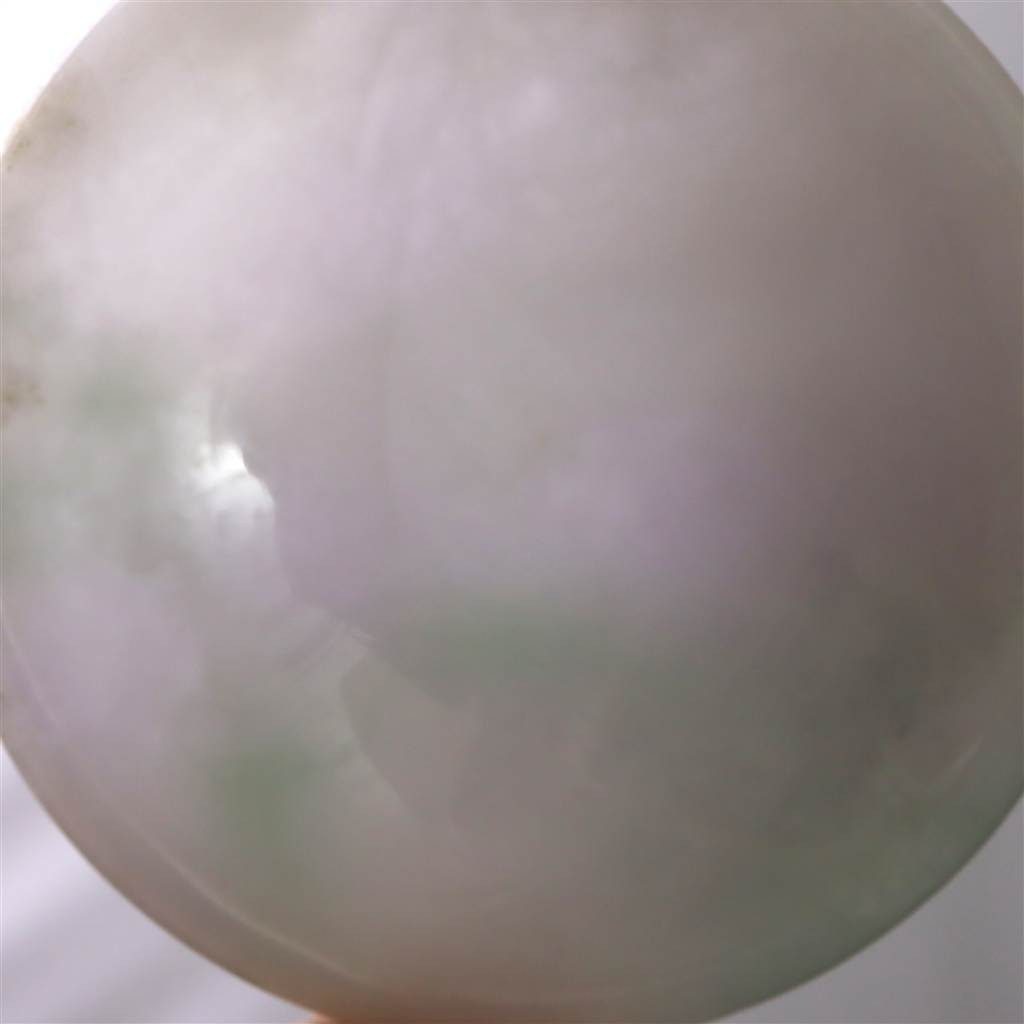 ミャンマー産 ホワイト翡翠 ヒスイ 52mm小皿 36.8g #25945