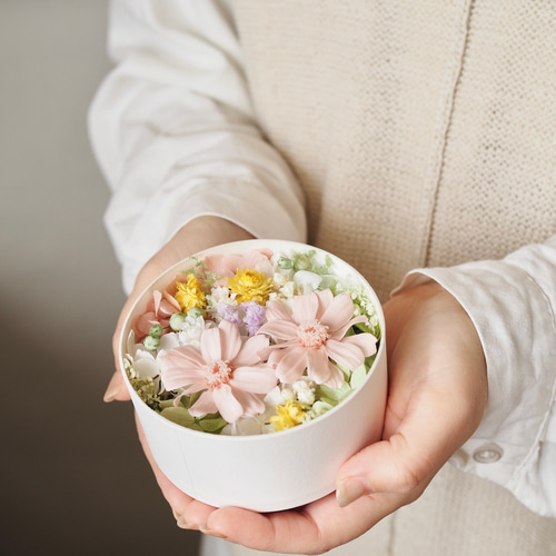 うららかな春を贈る ミニフラワーボックス リース モリネコ工房 通販