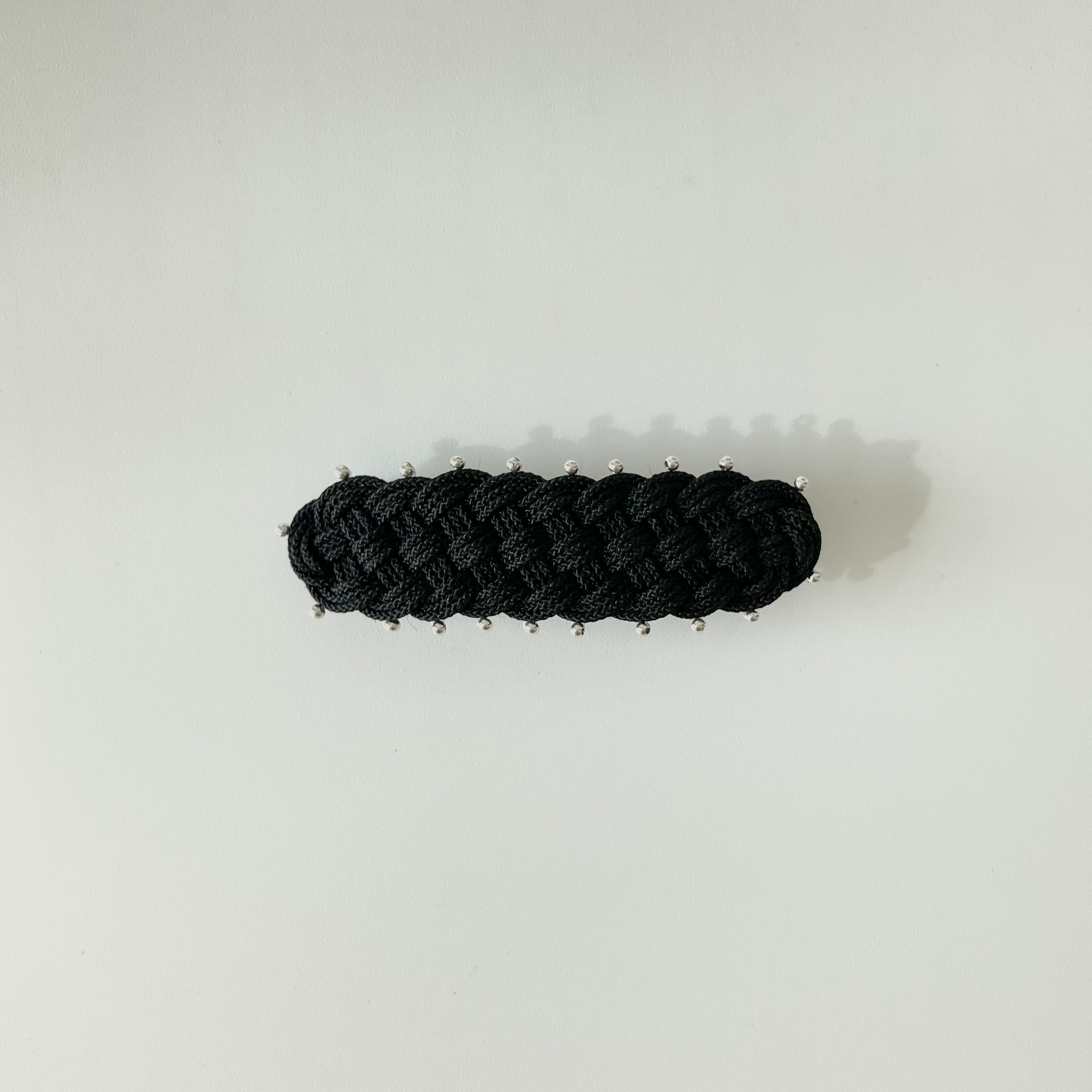 《Cord 10 barrette》black 黒 組紐 バレッタ