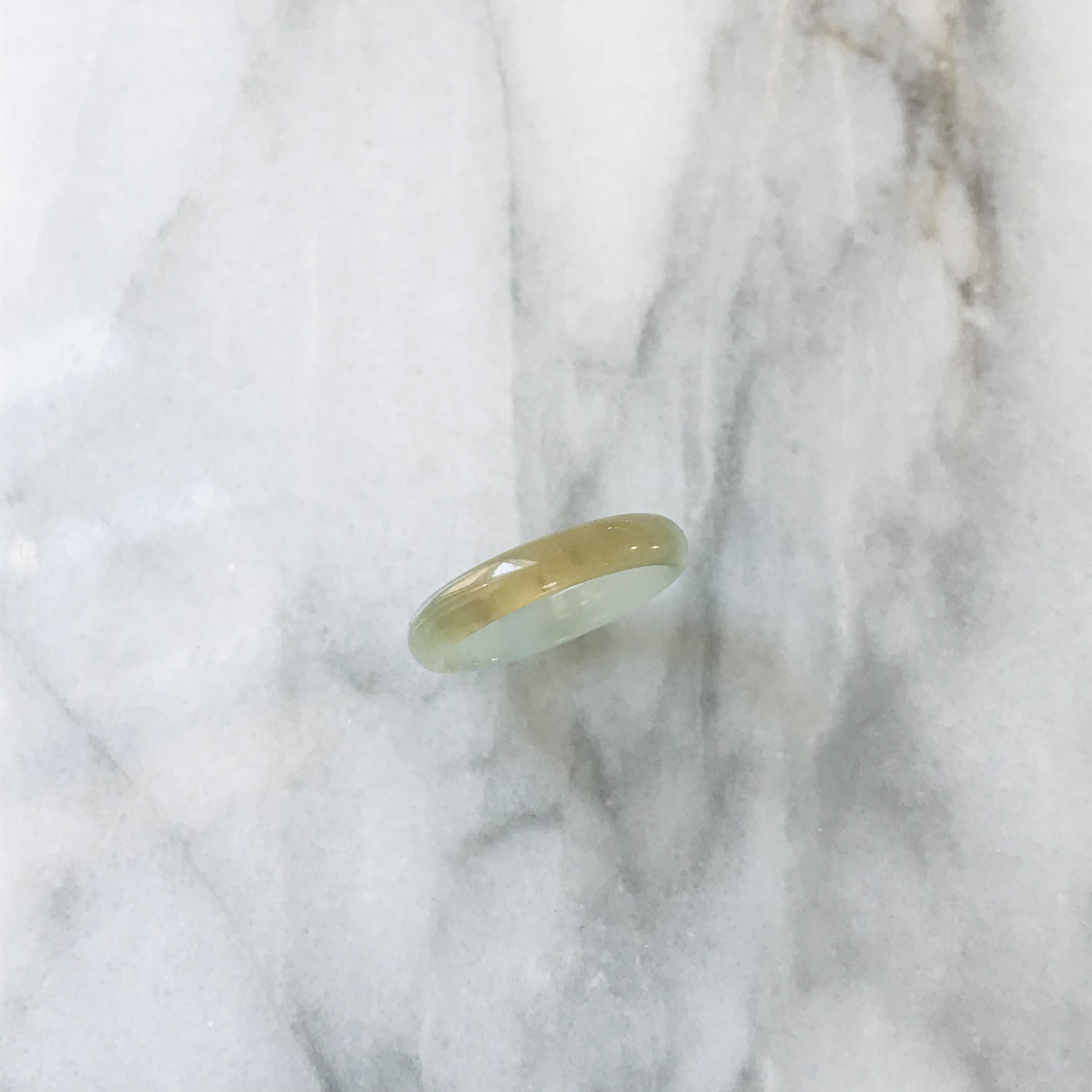 [R141-005］ ジェイド　JADE ヒスイ　本翡翠　くりぬき　リング　天然石　一点物　グアテマラ産　12号　指輪