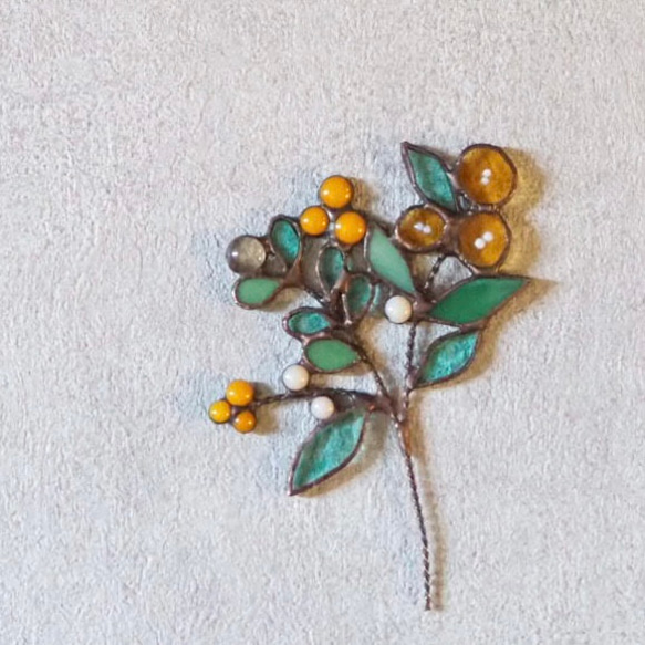 ステンドグラスの冬色＆春色のミニ花束 4枚目の画像