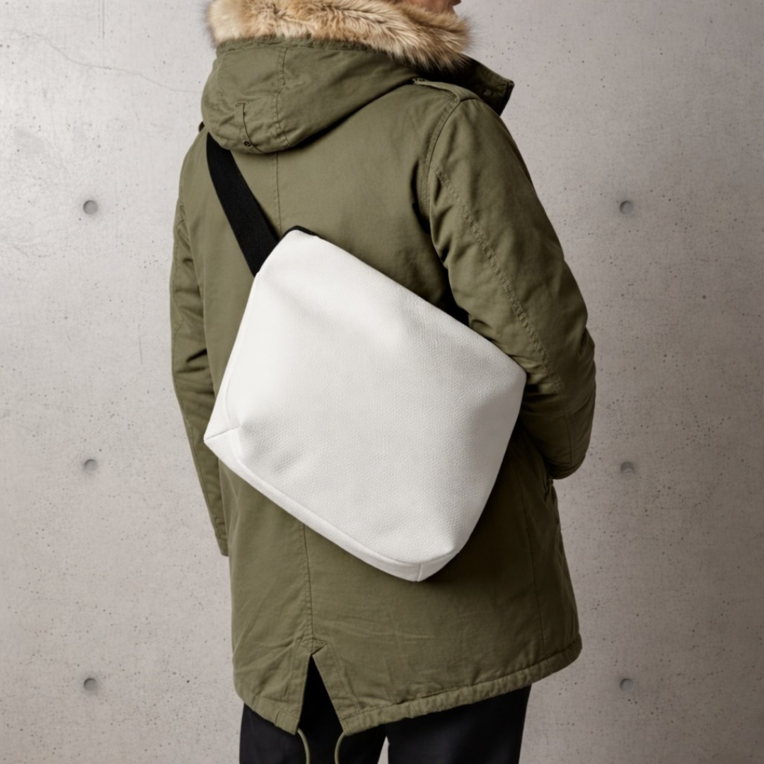 防水レザーメッセンジャーバッグ メンズ　レディース兼用｜GORE-TEX仕様 DRITTON G8　ホワイト