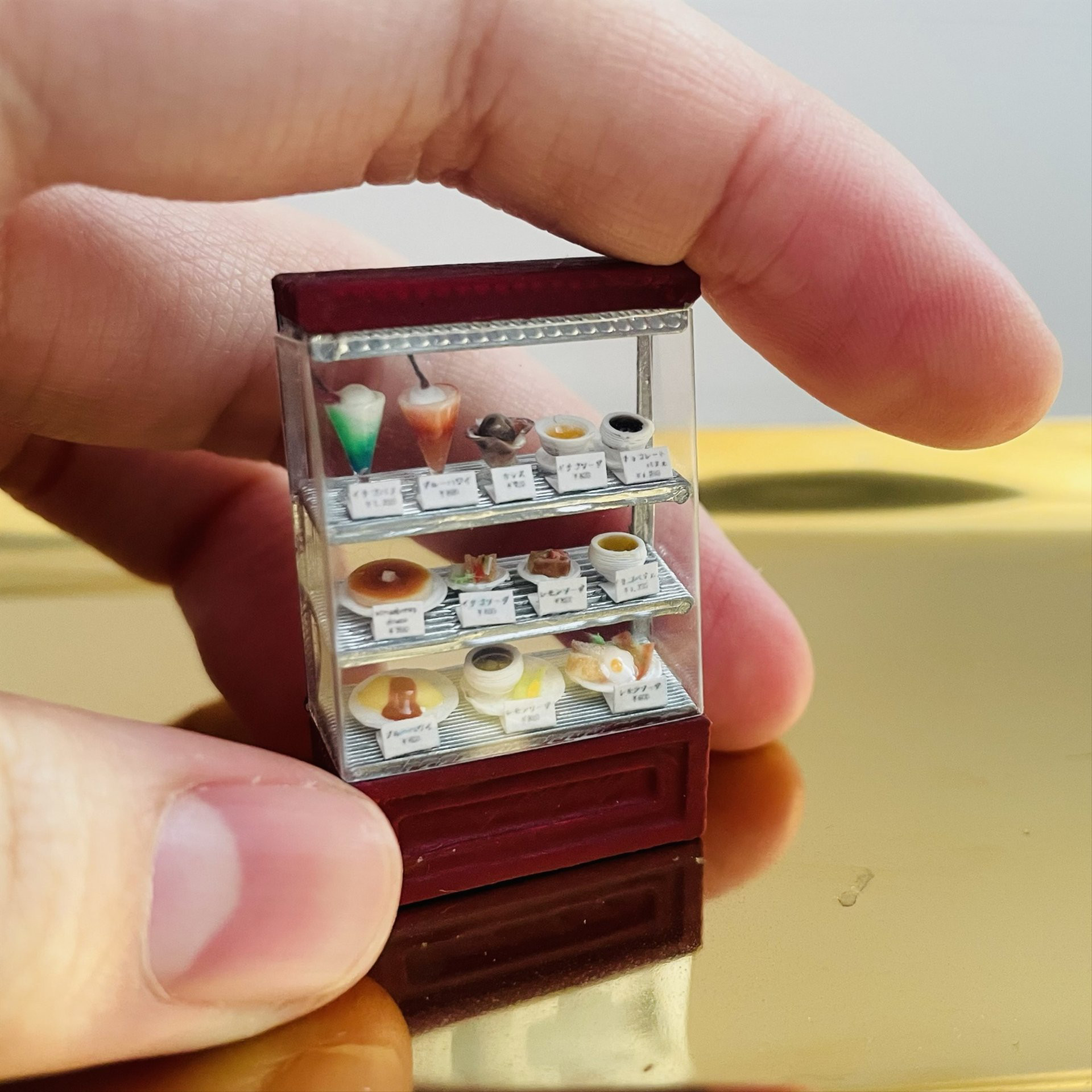 1/48スケール ミニチュア喫茶店ショーケース