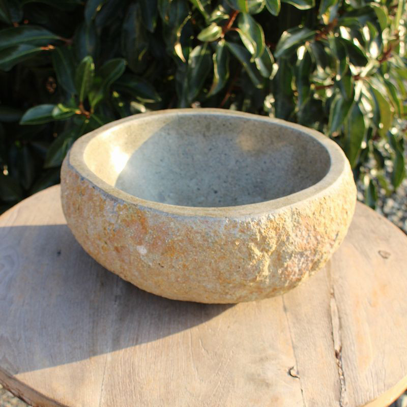 洗面ボウル 自然の石 リバーストーン 手洗い鉢 洗顔 洗面所 お庭の手洗い 手洗いボウル 天然石 0222D