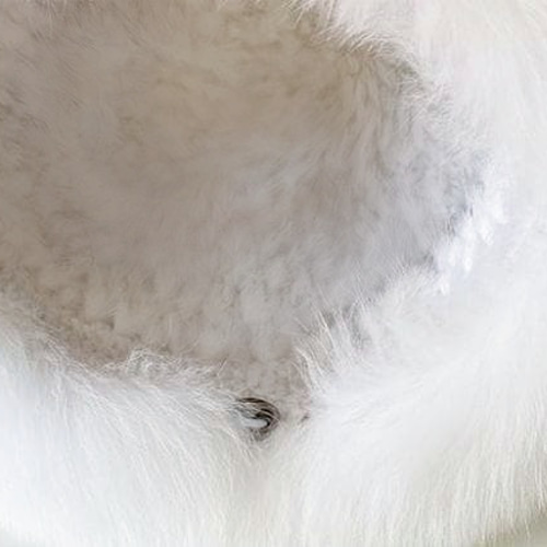 新品 上質ミンクと上品なフォックスの編込みハット 白 ギフト