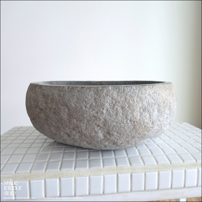 手洗鉢 自然石 洗面ボウルS-E18 洗面器 手洗いボウル 天然石 ウォッシュボウル 洗面資材 お手洗い用