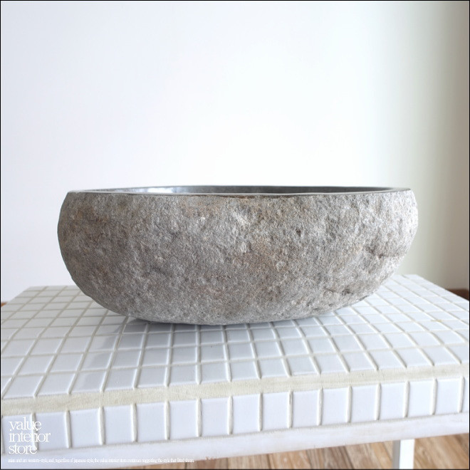 手洗鉢 自然石 洗面ボウルS-E18 洗面器 手洗いボウル 天然石 ウォッシュボウル 洗面資材 お手洗い用