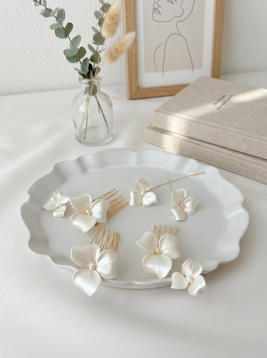 ★5個セット★ 結婚式　卒業式　成人式　和装　白　パール　ブライダル　ウェディング　ヘッドドレス　ヘアピン　H056