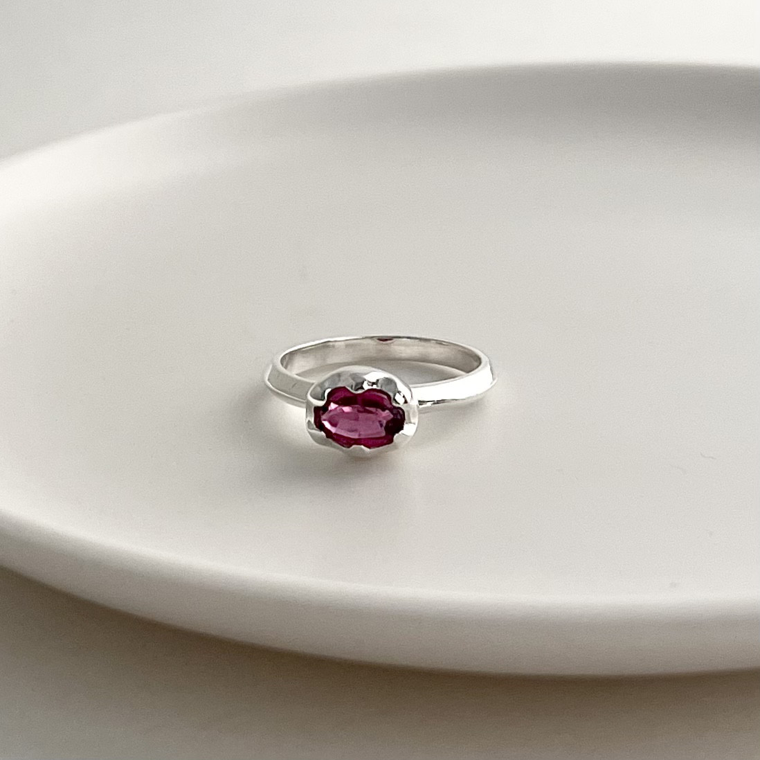 カラーストーン　トルマリン　指輪　リング　シルバー925   サイズ11号