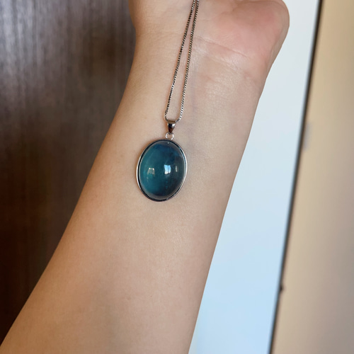 天然無処理 アクアマリン ペンダントトップ 8.1g ネックレス