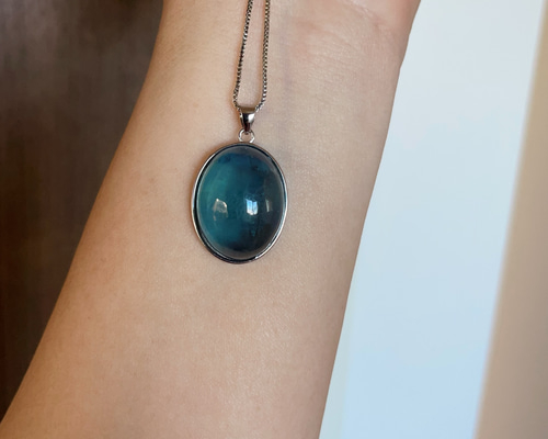 天然無処理 アクアマリン ペンダントトップ 8.1g ネックレス