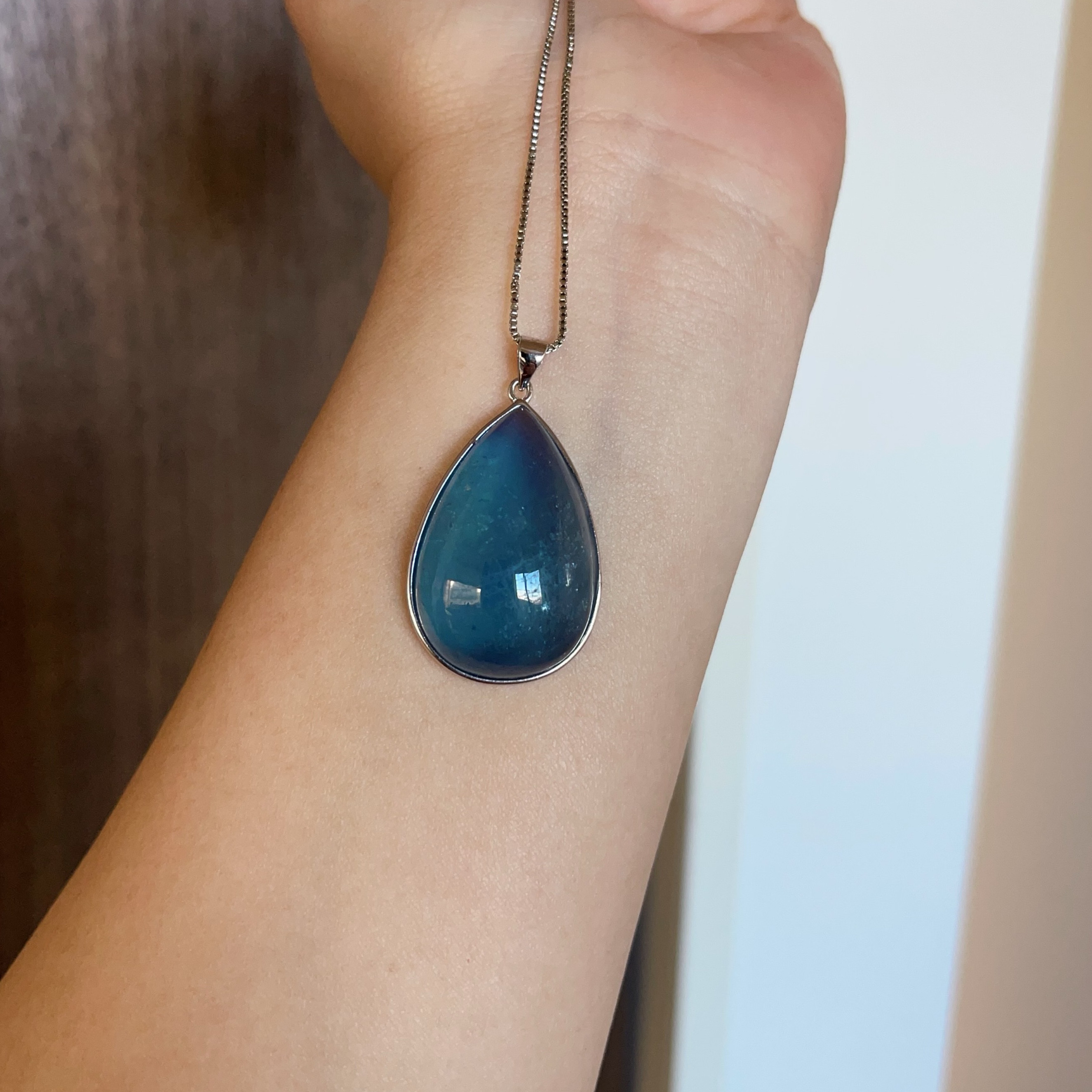 天然無処理 アクアマリン ペンダントトップ 11.5g ネックレス