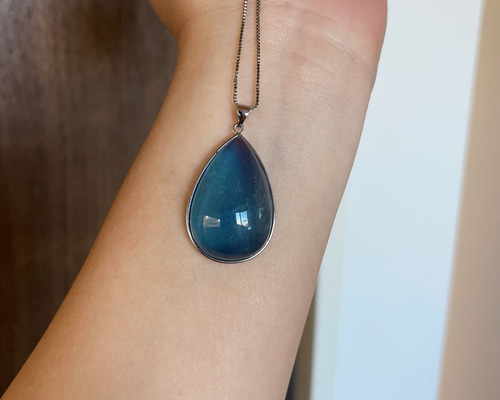 天然無処理 アクアマリン ペンダントトップ 11.5g ネックレス