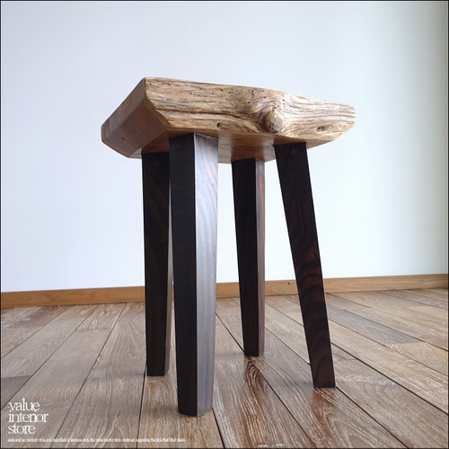 チーク無垢材 スツールPbro 椅子 イス サイドテーブル カフェチェア