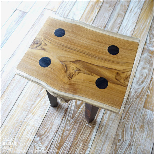 チーク無垢材 スツールPbro 椅子 イス サイドテーブル カフェチェア