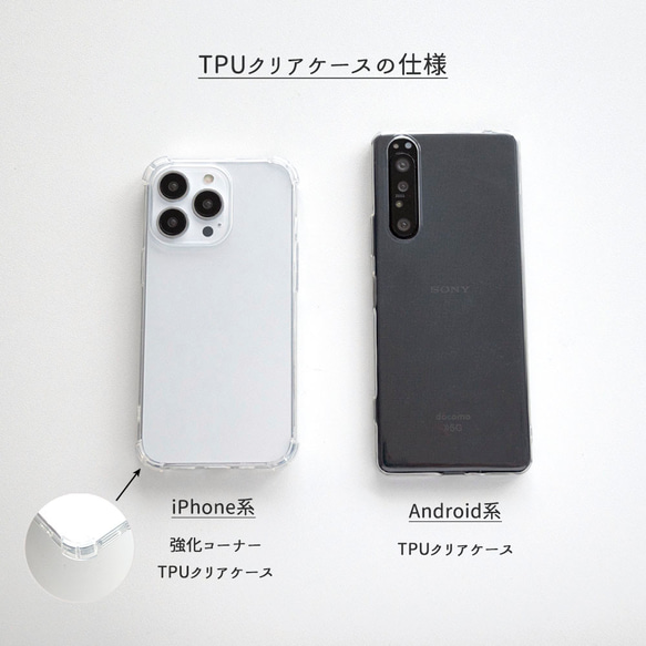 多機種対応 【 TPU クリアケース ハート ドット 】 ケース単品 トチカン iPhone android FS04U 4枚目の画像