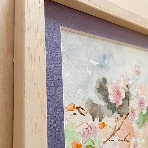 水彩画 「 華 」原画 額付 水彩画 「 華 」原画 額付 水彩画 原画 華