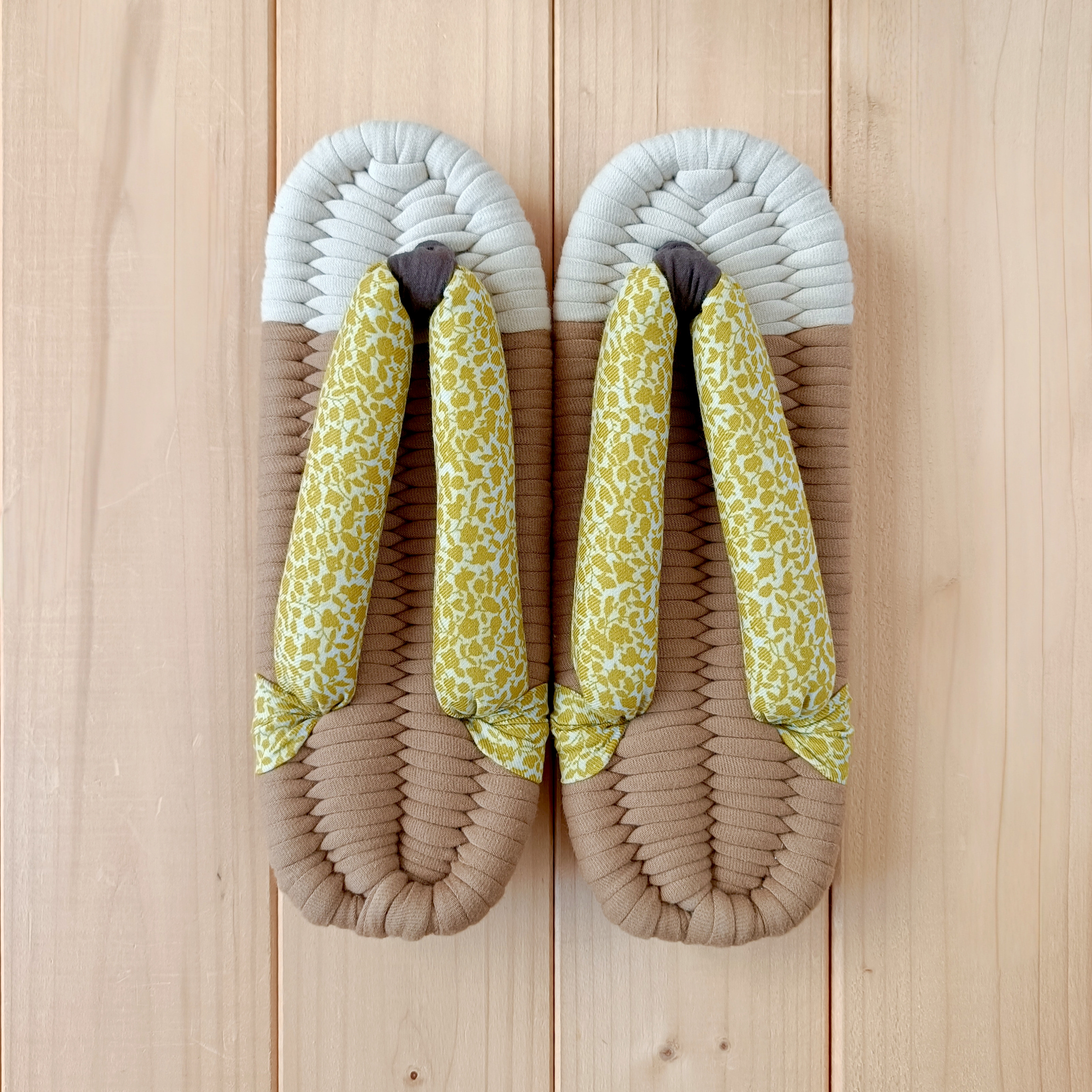 サイズ選べる【布ぞうり／TSUMUGI】Natural　受注制作 ルームシューズ