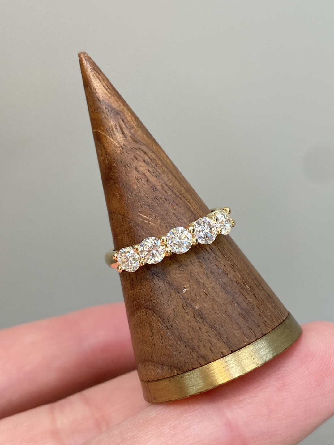 ハーフエタニティリング1ct　k18 3309