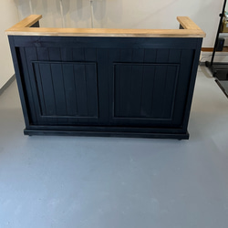 フルオーダーのレジカウンター オーダーレジカウンター 2点セット 机・デスク エバーグリーン 【イン