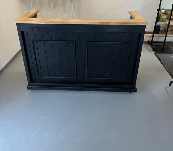 オーダーレジカウンター 2点セット 机・デスク エバーグリーン 【イン