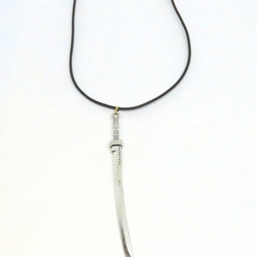 刀 ペンダント チョーカー 本革紐付き 長刀 日本刀 グッズ ネックレス