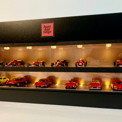 1/64展示40台！可能・ランダム大理石・4層式ディスプレーBOX / LED照明