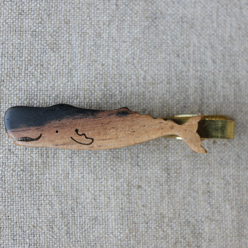 マッコウクジラ木製女性用ネクタイピン タイピン・カフス La