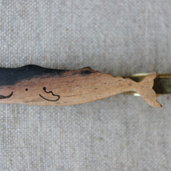 マッコウクジラ木製女性用ネクタイピン タイピン・カフス La