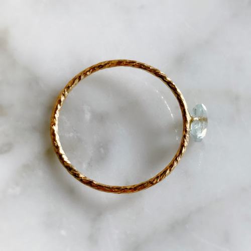 Prana candy gem ✴︎アクアマリン ✴︎k14gfリング 指輪・リング PR