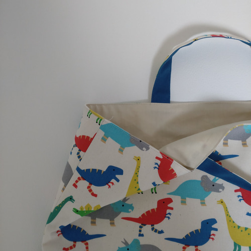 レッスンバッグ 上履き袋 恐竜 ブルー レッスンバッグ yukidaruma 通販