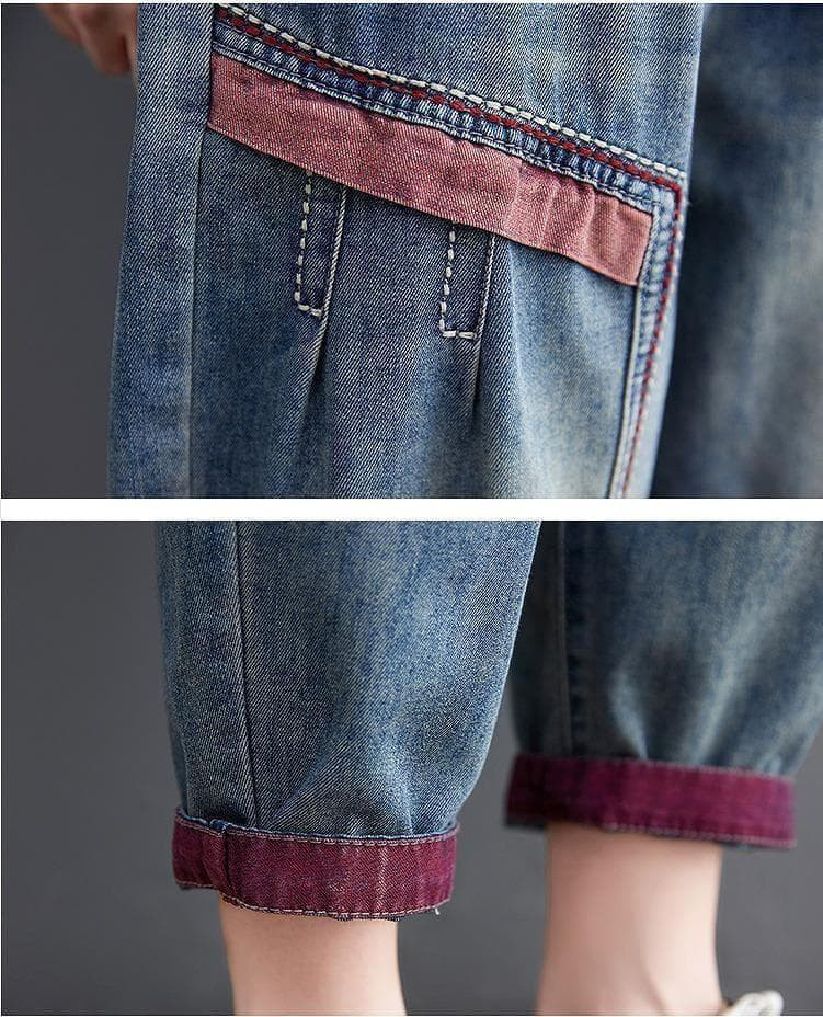 大きいサイズ レディース デニム　パンツ　ゆったり　春夏 秋 新品 h7